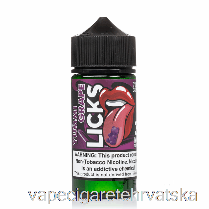 Vape Cigarete Yummi Grape - Licks Roll Upz - 100ml 0mg